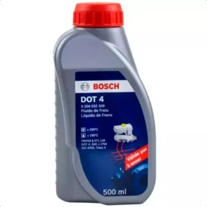 aplicação de fluido de freio DOT 4 500ml no reservatório do sistema hidráulico