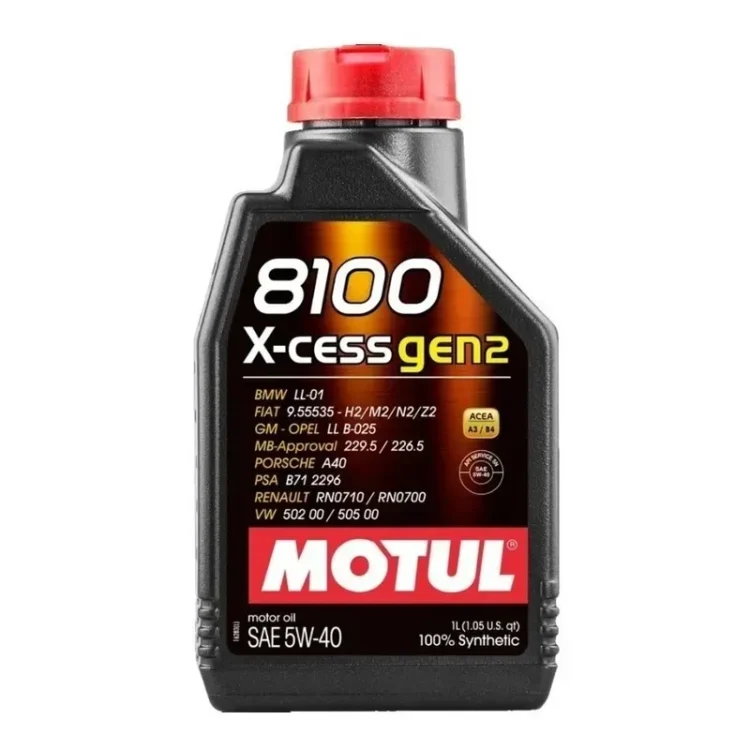 Óleo de motor 8100 X‑cess Gen2 5W40: proteção sintética Motul para carros, picapes e SUVs 1 troca de óleo de motor 8100 X‑cess Gen2 5W40 Motul em carro moderno