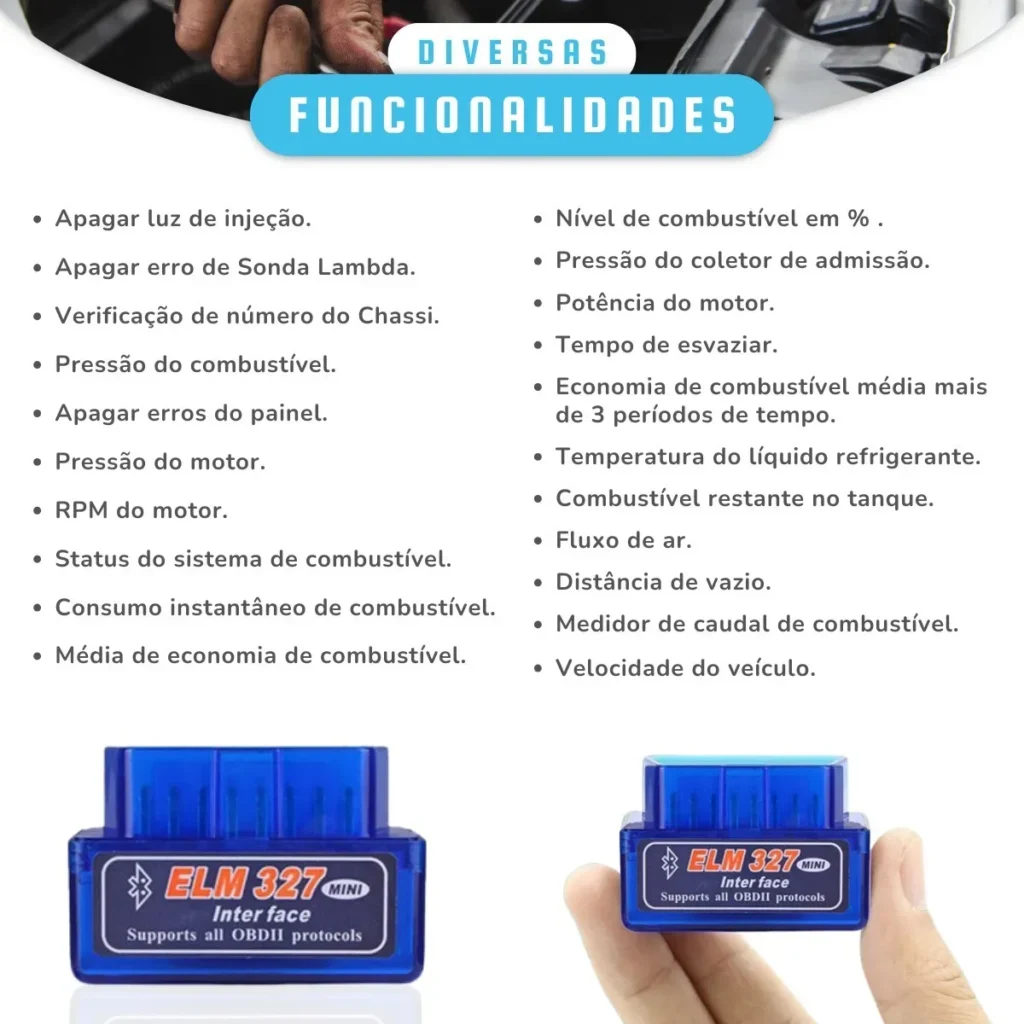 Scanner automotivo Bluetooth OBD2 Android: diagnóstico rápido direto no celular 6 Scanner automotivo Bluetooth OBD2 Android: diagnóstico rápido direto no celular
