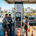 Alerta Motorista SP: Fiscalização de Postos Intensificada! Veja Como Se Proteger. 9 Imagem hiper-realista de um posto de gasolina em São Paulo sendo inspecionado por técnicos para fiscalização