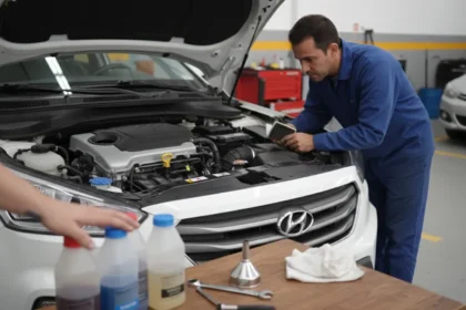 Garrafa de lubrificante automotivo em destaque, mostrando a import&acirc;ncia do fluido.