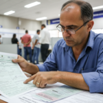 Motorista consultando documentos do IPVA 2026.