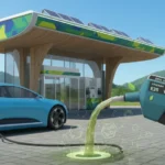 Posto de combustível brasileiro com bomba abastecendo carro com novas misturas de gasolina E35 e diesel B25