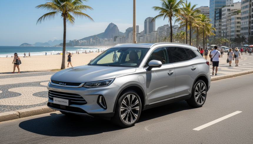 BYD Great Tang: SUV elétrico de 7 lugares chega com 130 kWh de bateria e promessa de 590 milhas 1 BYD Great Tang elétrico de 7 lugares em cenário brasileiro