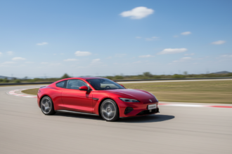 BYD Yangwang U9 Track Edition em alta velocidade em pista de testes