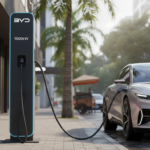 Carregador de carro elétrico BYD de 1.500 kW em operação no Brasil