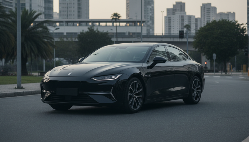 Denza Z9 GT, carro elétrico chinês com alta autonomia, em cenário urbano brasileiro