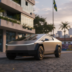 Tesla Cybertruck em cenário urbano brasileiro