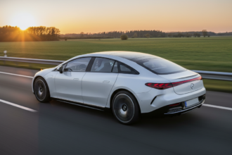 Protótipo Mercedes-Benz EQS percorre 1.205 km com bateria de estado sólido em teste na Alemanha.