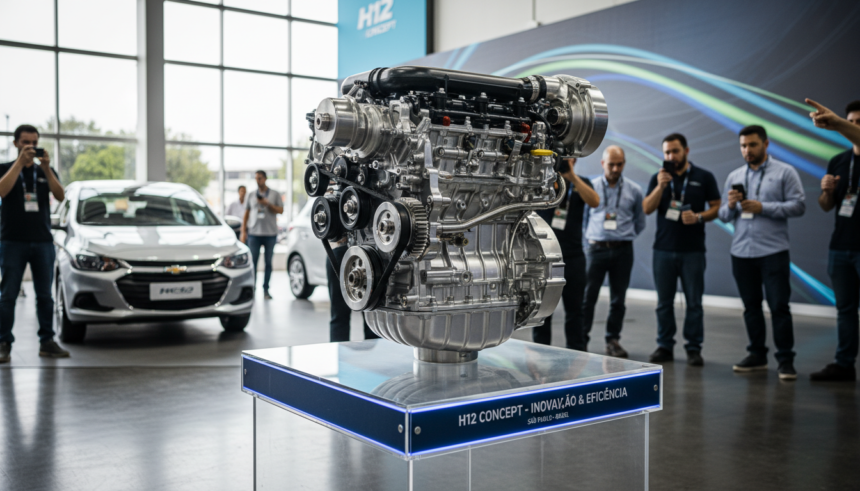 Motor H12 Concept de alta eficiência energética em exibição