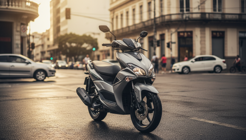 Nova scooter Yamaha Cygnus X em cenário urbano brasileiro