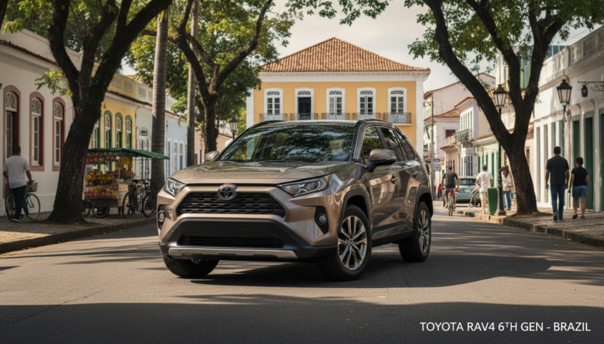 Toyota RAV4 6ª geração HEV: 239 cv, TSS 4.0 e 10 anos de garantia chegam ao Brasil a partir de R$ 317.910 1 Novo Toyota RAV4 6ª geração híbrido HEV em cenário urbano brasileiro