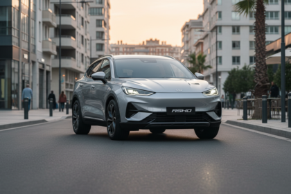 SUV Omoda 4 com porte de SUV médio em cenário urbano brasileiro.