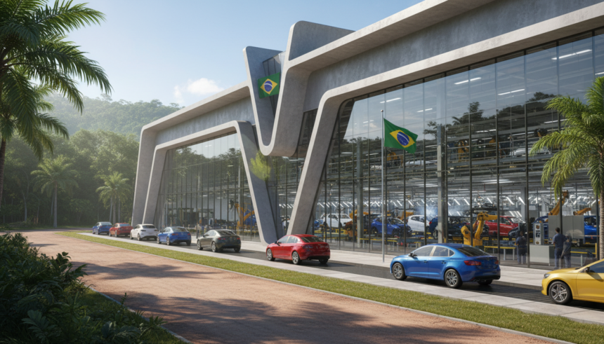 Fábrica automotiva no Brasil