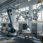 Linha de produção automatizada em fábrica brasileira de eletrodomésticos