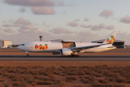 Avi&atilde;o cargueiro pousando no Cear&aacute; com destino &agrave; China, carregado com produtos do agroneg&oacute;cio.