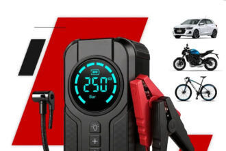 Auxiliar de Partida Carregador Bateria Com Compressor de Ar Emergência Portátil Veicular Floots Automotivo