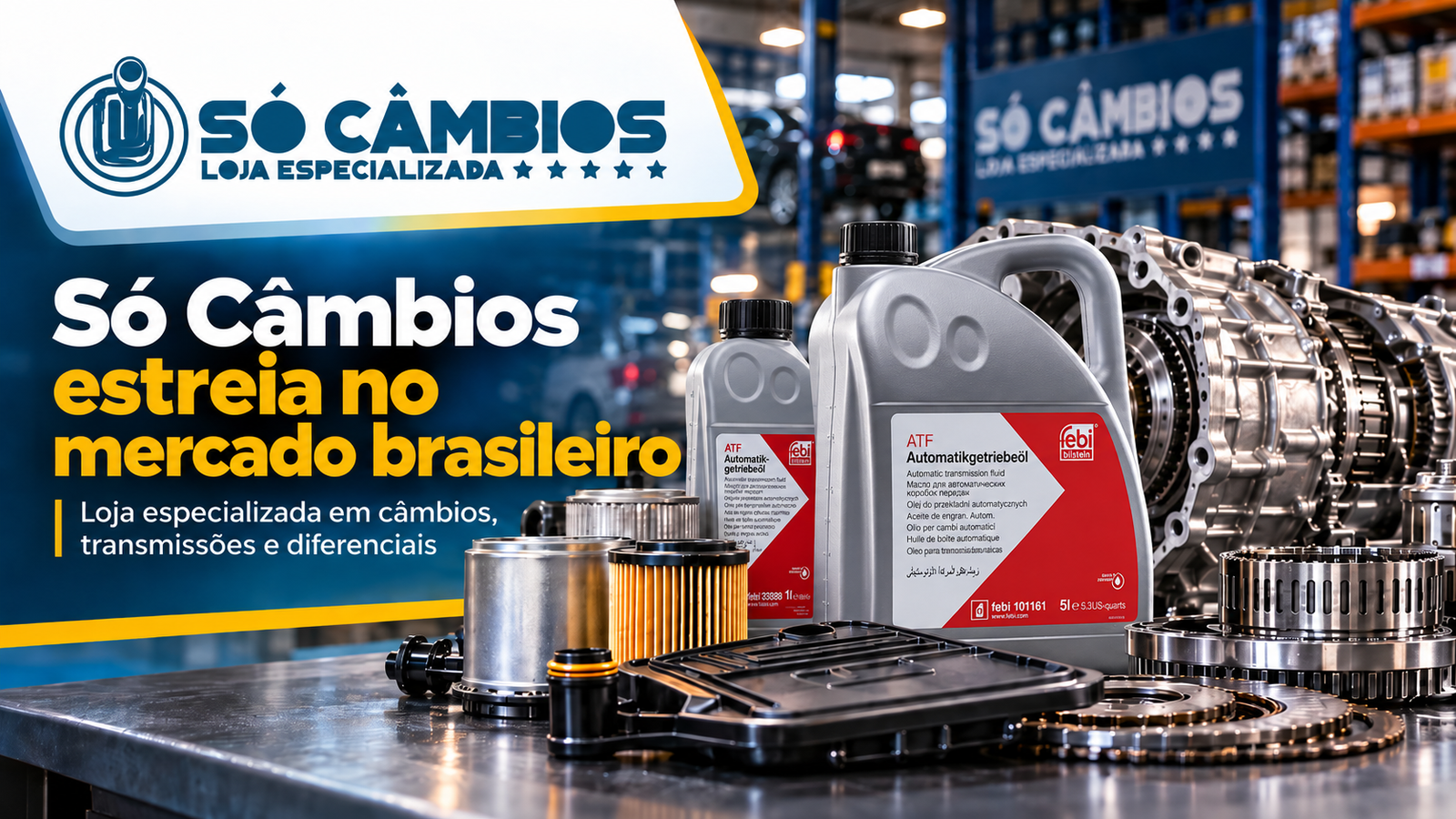 Só Câmbios: Nova loja no Brasil para peças de câmbio, transmissão e diferencial com foco técnico
