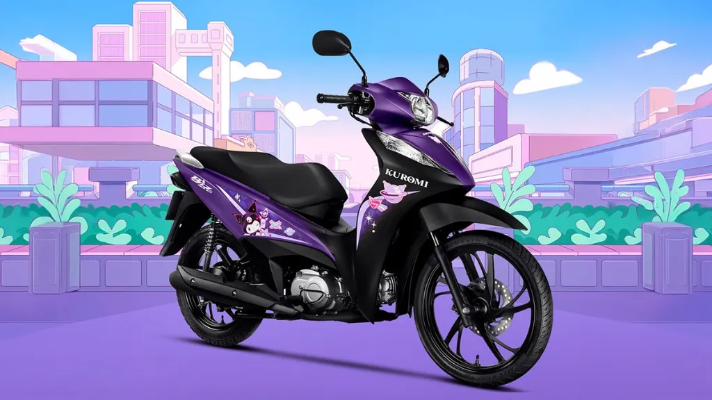 Honda Biz 125 EX Kuromi: A moto que une estilo pop e praticidade por R$ 17.990 no Brasil