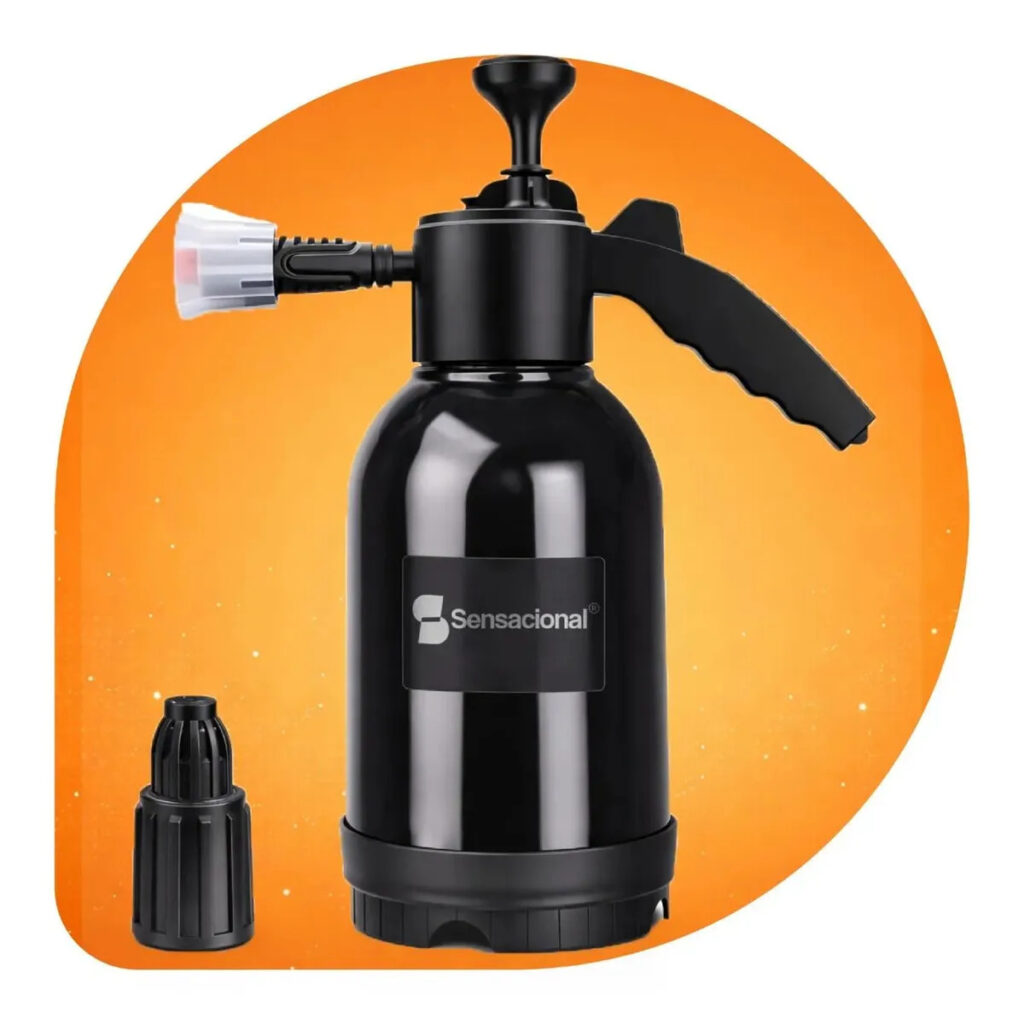 Snow Foam Pulverizador Manual Borrifador Espuma 2 Litros Alta Pressao Profissional Com 2 Bicos Automotivo Lavagem Carro Moto Limpeza Detalhamento Jardim Uso Geral Sensacional