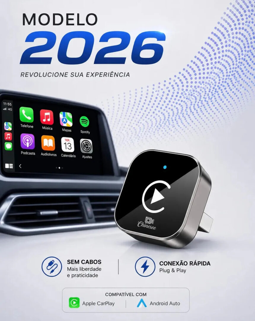 Carplay Adaptador Sem Fio RB Smart slim USB / USB-C Android Auto 2 Em 1 Slim E Potente 1 Carplay Adaptador Sem Fio RB Smart slim USB / USB-C Android Auto 2 Em 1 Slim E Potente