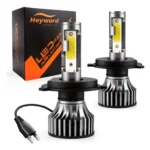 Lâmpada Farol Led H7 H4 H1 H8 H9 H11 Para Carro 2 Unidades H7 Preto Branco-frio