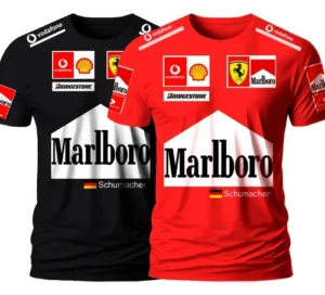 Kit 2 Camiseta Masculina Formula 1 Algodão Reforçada Blusa Multicolorido G Estampa Localizada