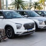 SUV Hyundai Creta PCD exposto em área externa de concessionária brasileira