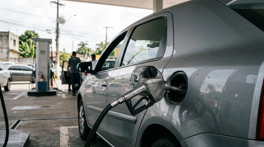 ANP define substituto temporário para a diretoria com mandato de até 180 dias 1 Diretor substituto da ANP: bico injetor de combustível abastecendo veículo em posto automotivo.