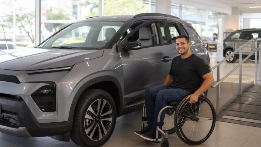 Jeep PCD: preços do Avenger, Renegade e Compass com isenção e qual versão ainda entra no ICMS 1 Jeep PCD: pessoa em cadeira de rodas recebe a chave de um Jeep Renegade 0 km na concessionária