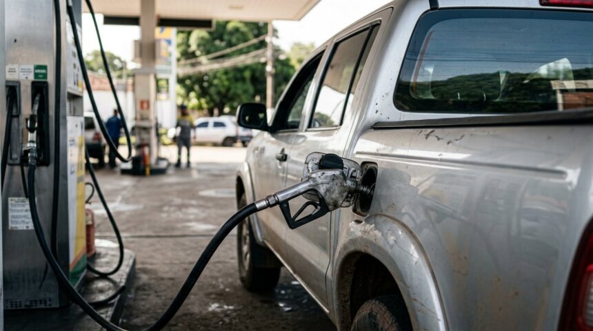 Subsidio de combustiveis recebe R$ 7,52 bi do governo para conter alta 1 Subsidio de combustiveis: bico injetor de combustível abastecendo veículo em posto automotivo.