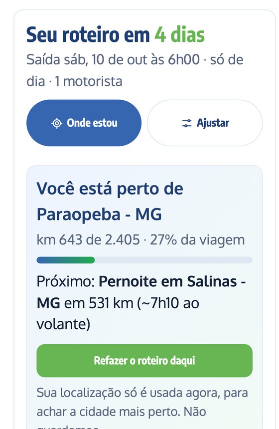 Onde estou no roteiro